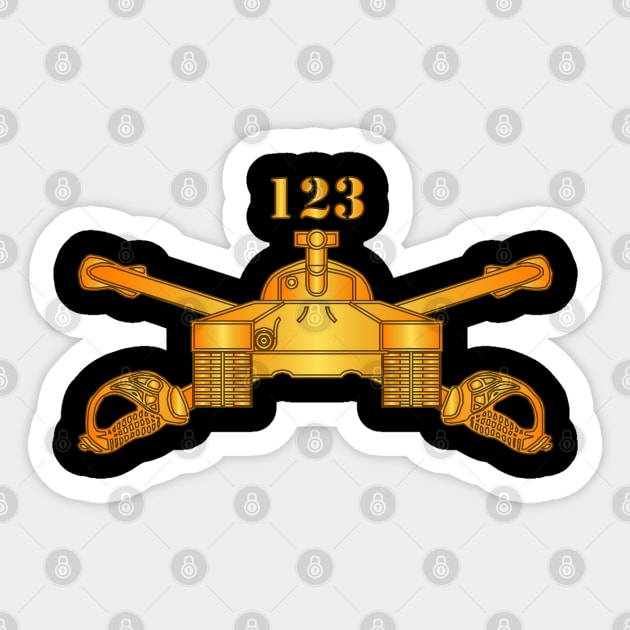 123rd Armor Regiment - Branch - wo Txt  X 300 Sticker by twix123844